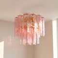 Lustre Aurora style Murano rose et doré – LIVO