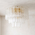 Lustre Lucrezia style Murano Art déco, verre transparent – LIVO
