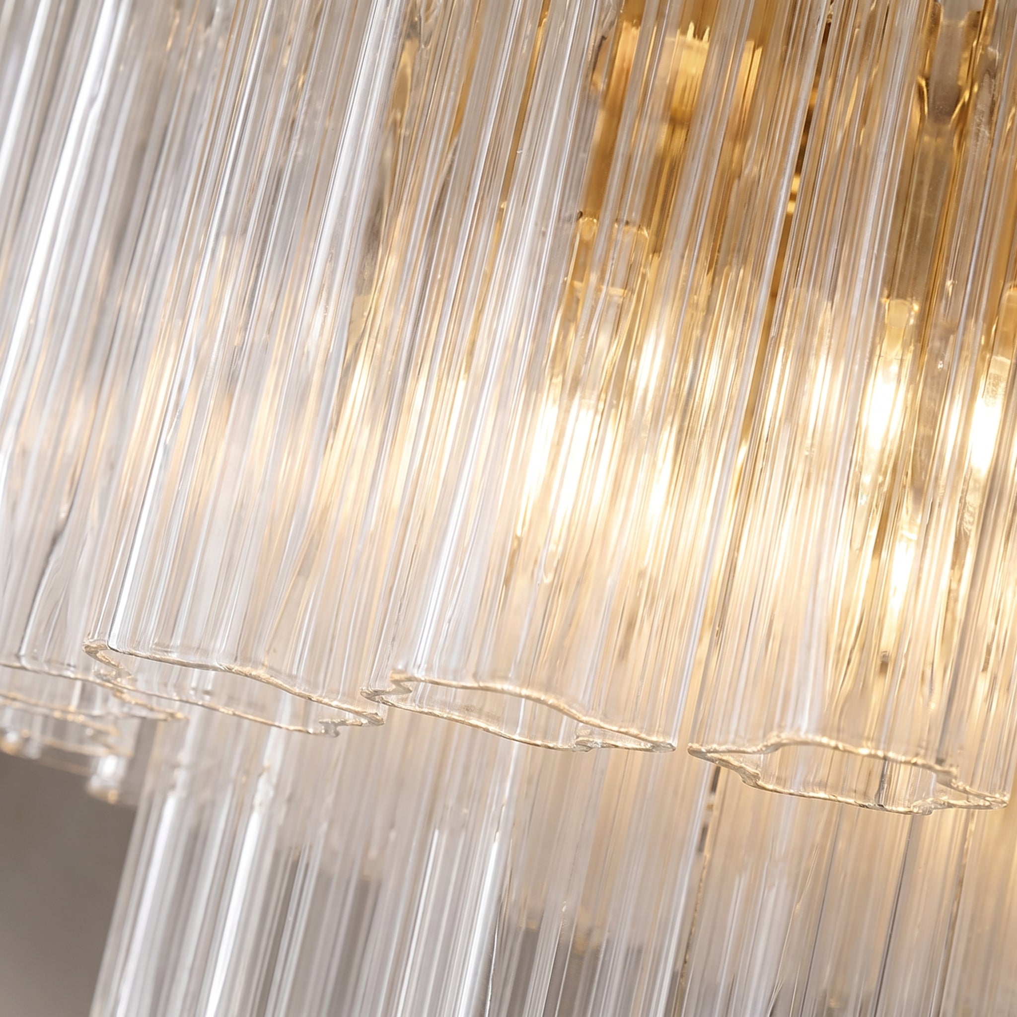 Lustre Lucrezia style Murano Art déco, verre transparent – LIVO (vue 3)