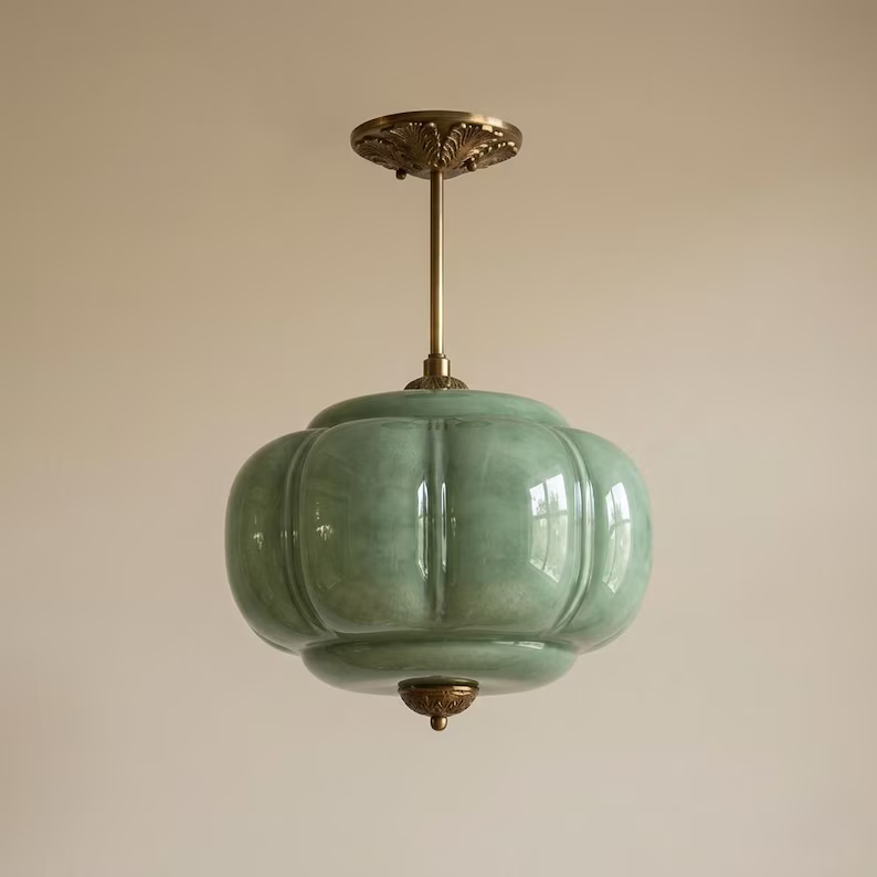 Suspension Conchiglia style Murano verre festonné – LIVO (vue 3)