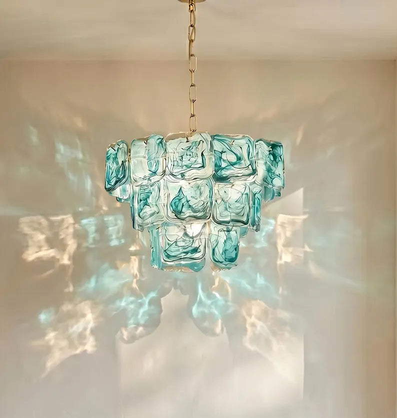 Lustre Marea style Murano bleu et vert – LIVO
