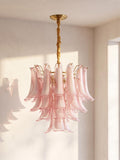 Lustre Rosalba style Murano rose à pétales – LIVO