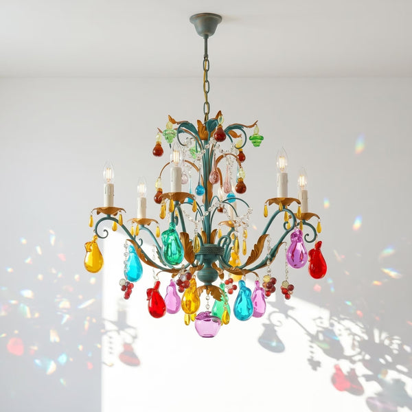 Lustre Iride style Murano verre peint main – LIVO