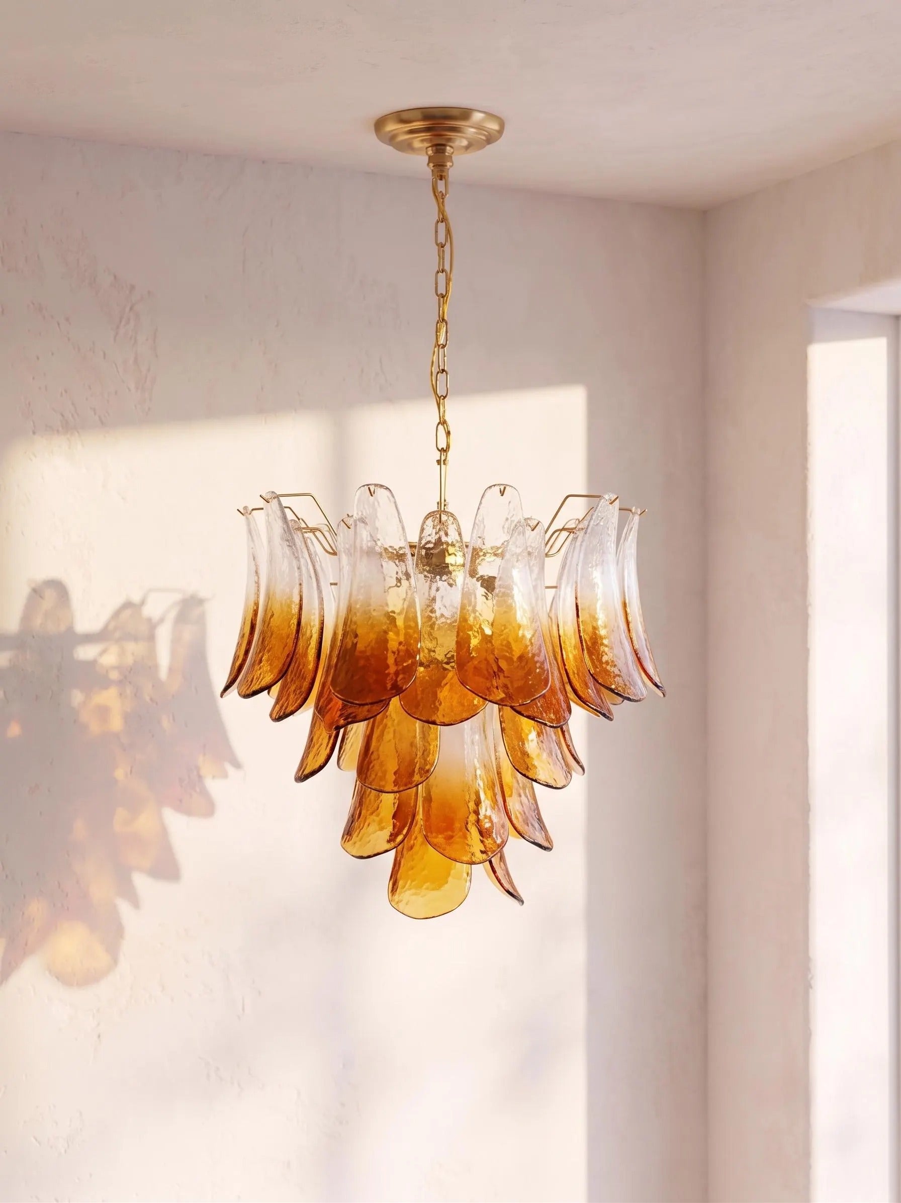 Lustre Fiora style Murano pétales de verre – LIVO