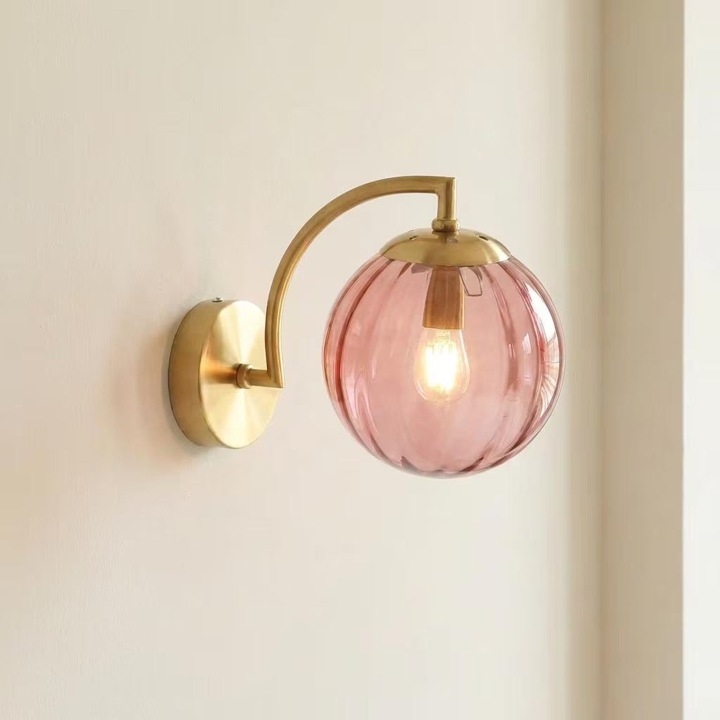 Applique murale Cromia design nordique, verre rose – LIVO