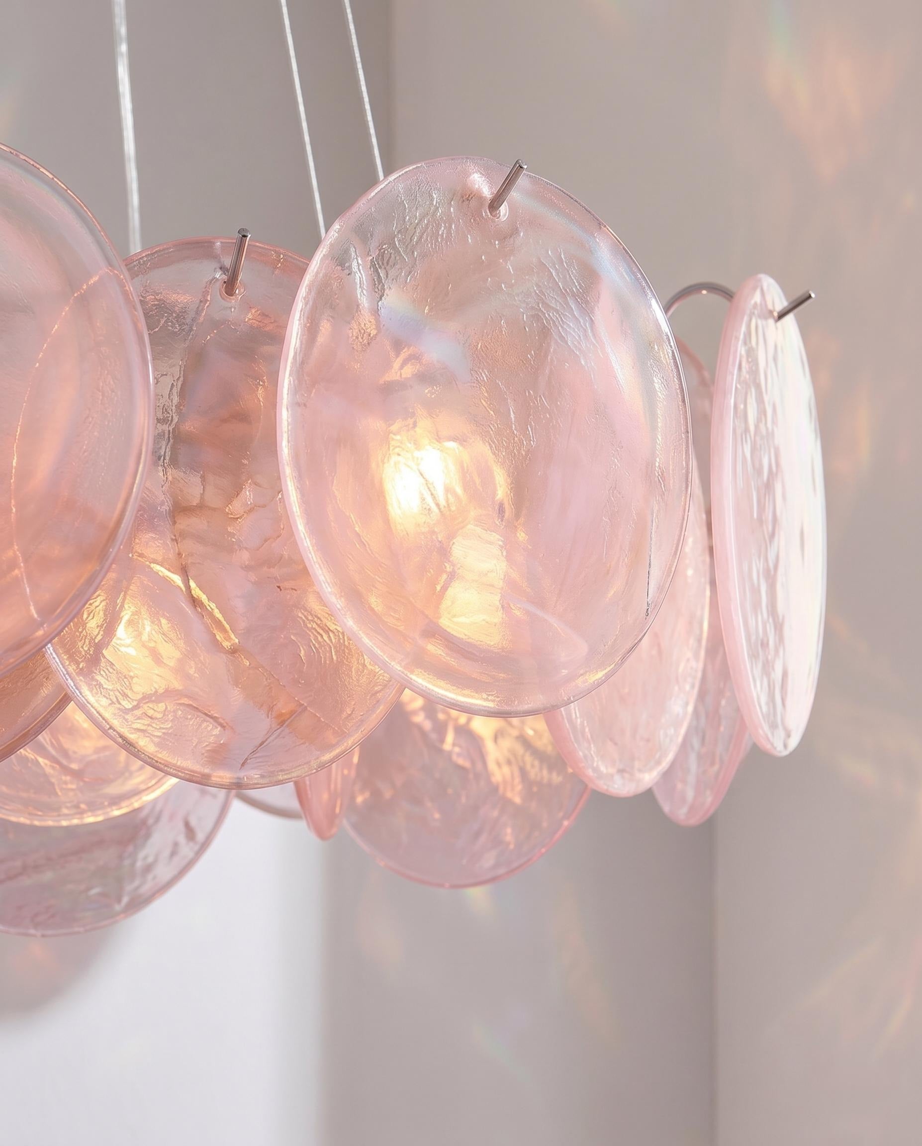 Lustre Ottavia style Murano Art déco, verre peint main – LIVO (vue 5)