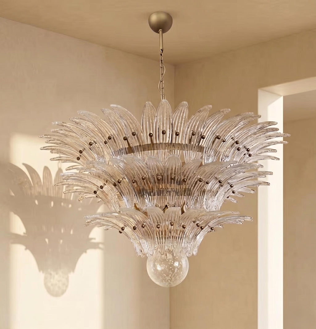 Lustre Palmira style Murano motif palmette – LIVO (vue 2)