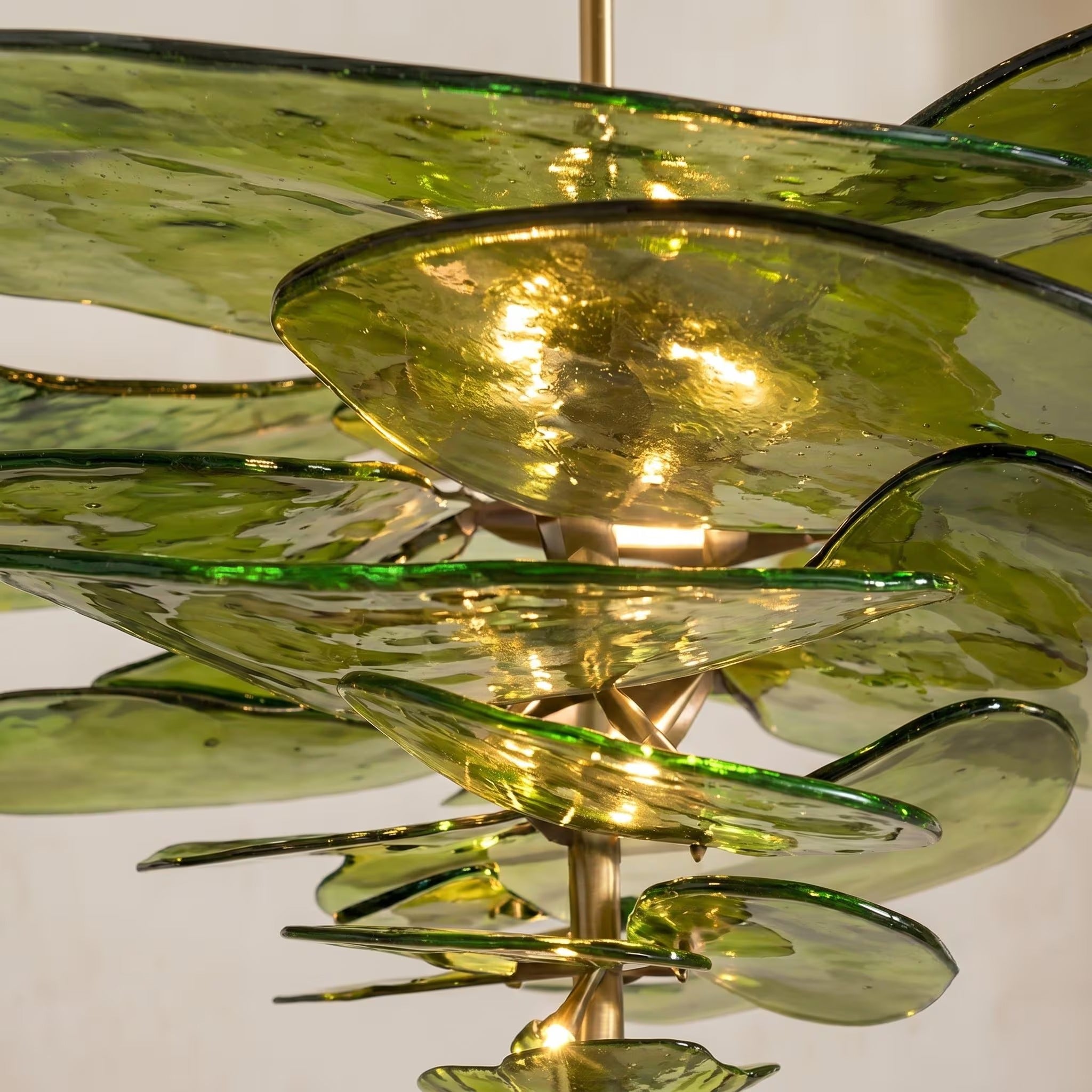 Lustre Ninfea style Murano feuille de lotus – LIVO (vue 2)