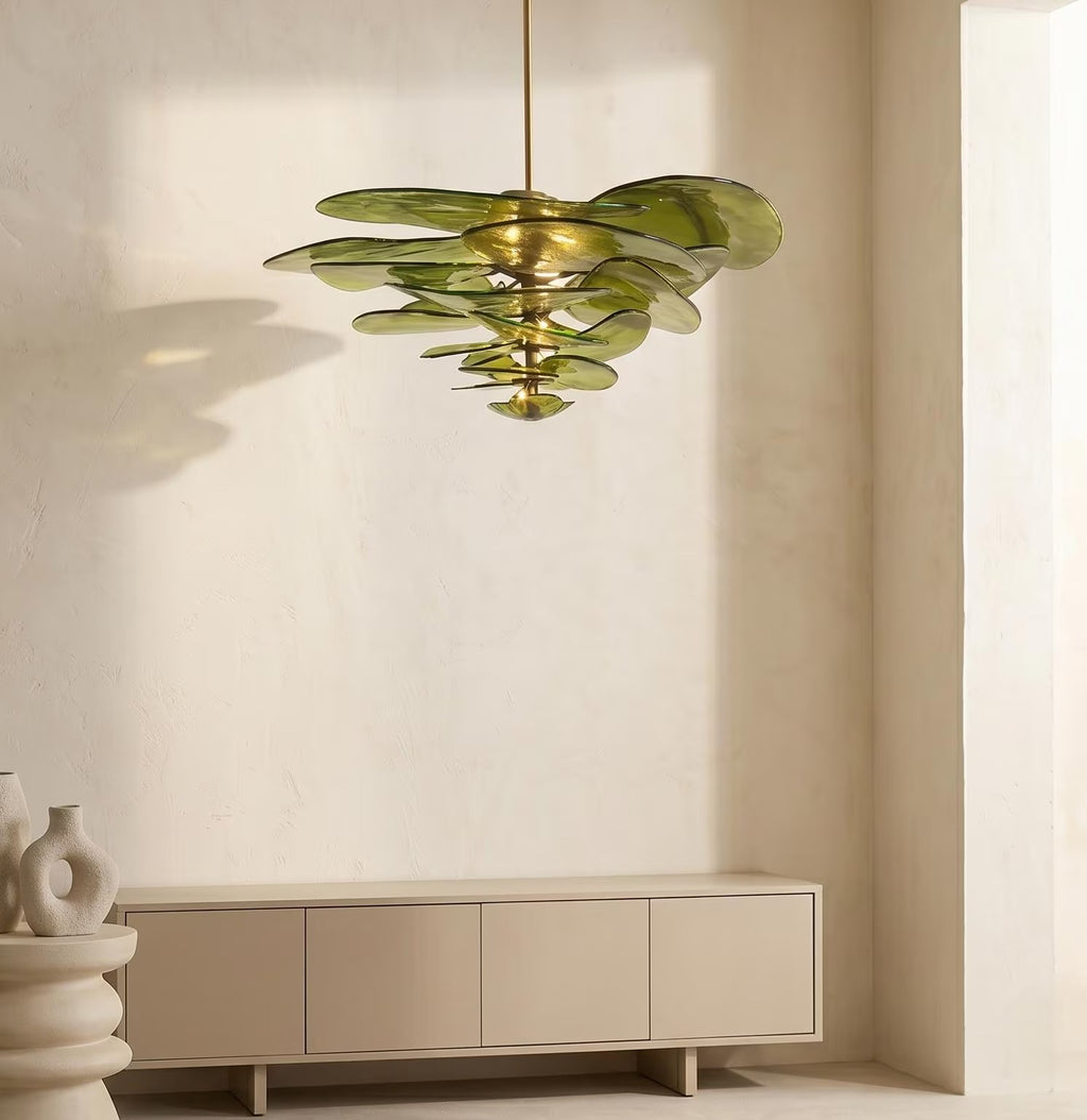 Lustre Ninfea style Murano feuille de lotus – LIVO (vue 5)
