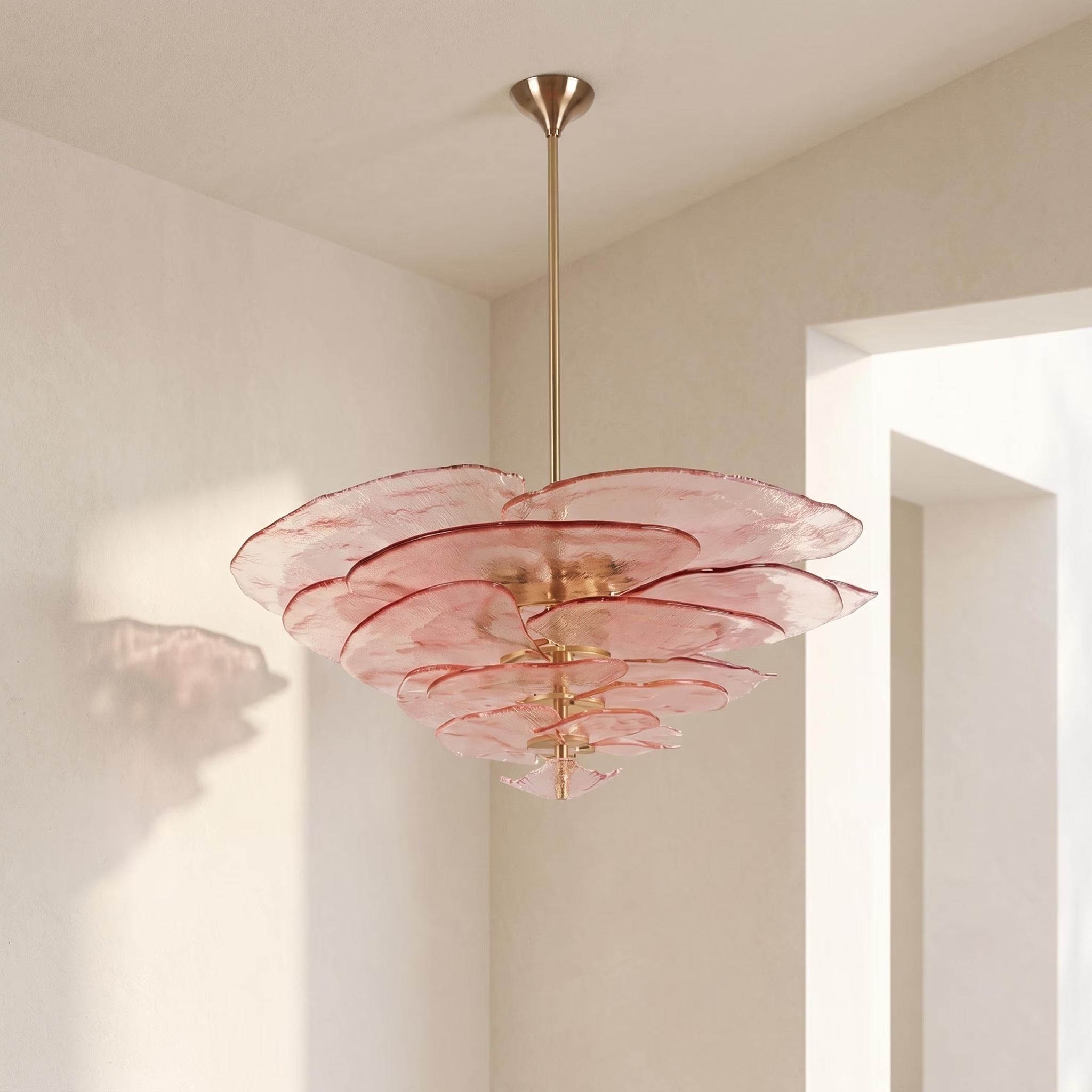 Lustre Ninfea style Murano feuille de lotus – LIVO (vue 7)