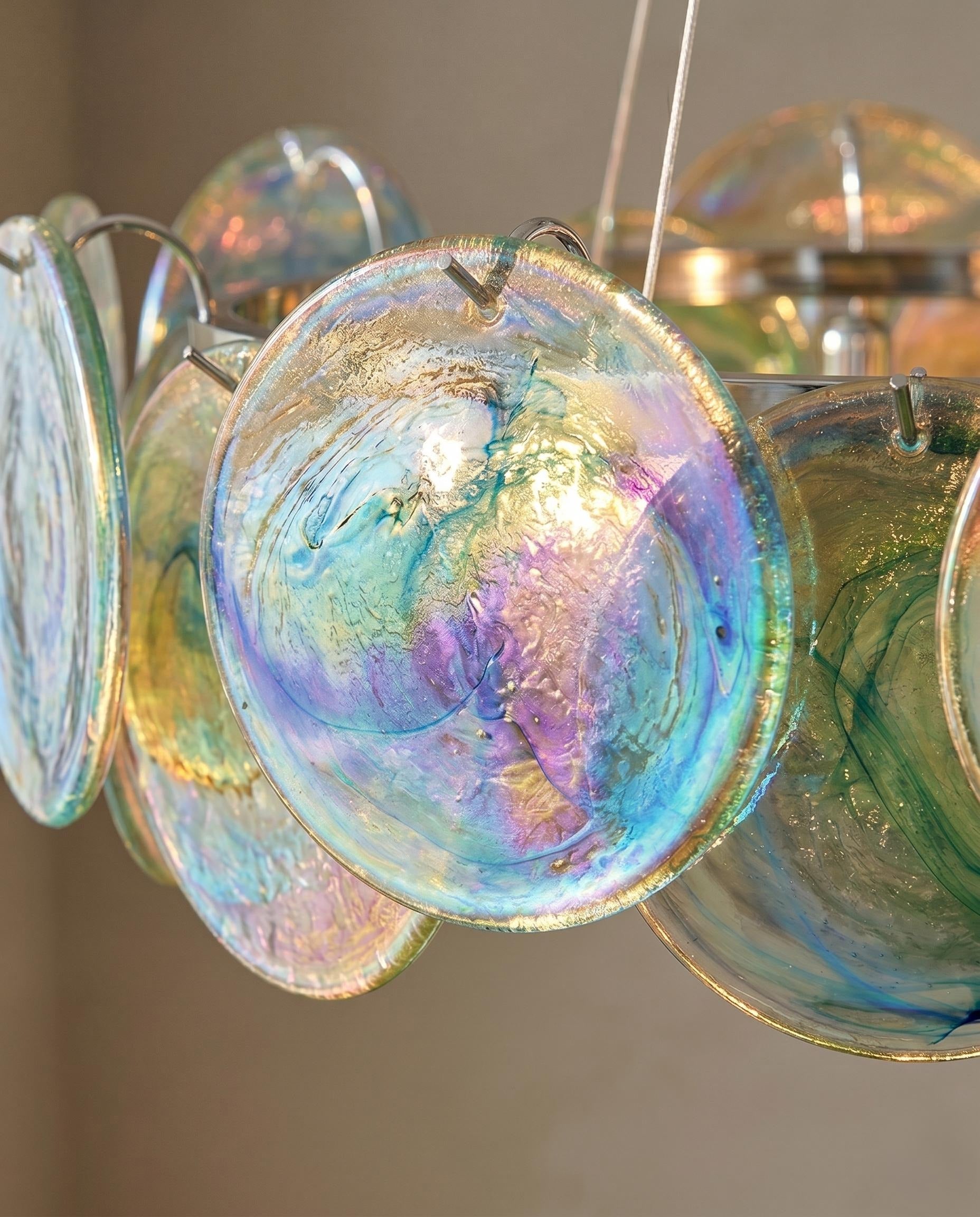 Lustre Ottavia style Murano Art déco, verre peint main – LIVO (vue 9)