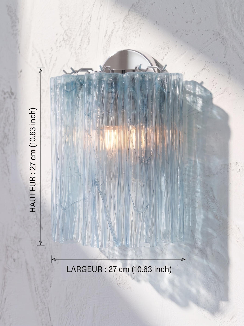 Applique murale Vesta style Murano, verre et cristal – LIVO (vue 7)