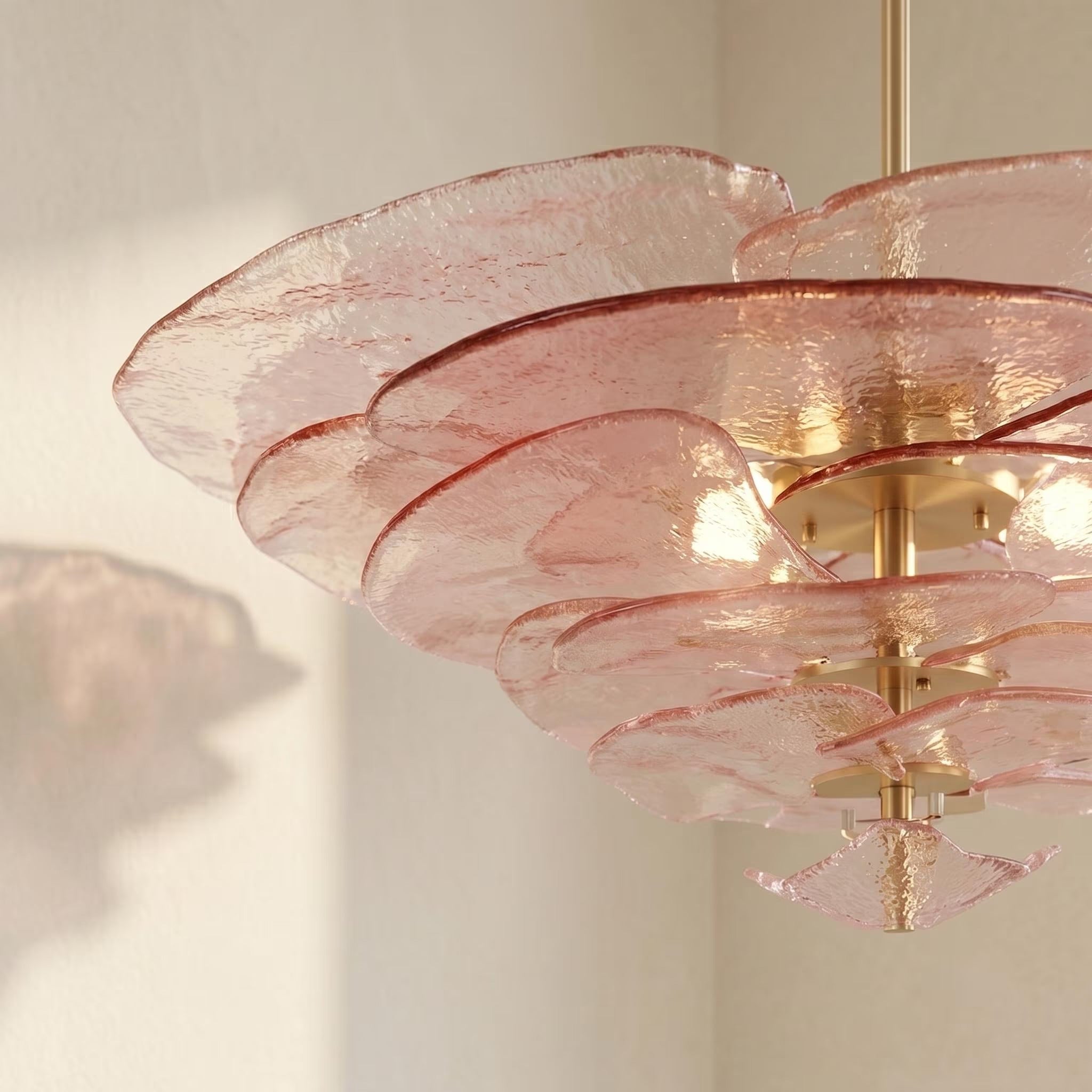 Lustre Ninfea style Murano feuille de lotus – LIVO (vue 8)